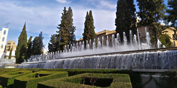 gardens and fountains of triunfo in granada