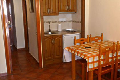 entrance to the building of the hostel duende blanco in sierra nevada