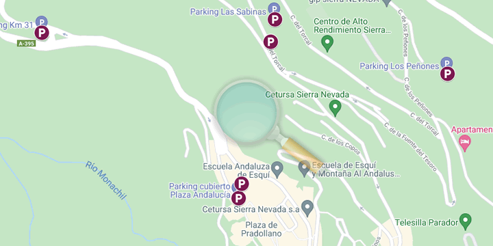 map o all parkings en sierra nevada