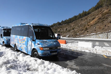 parking for big buses in sierra nevada