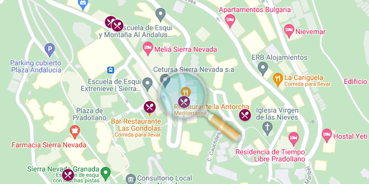 map of the restaurants in sierra nevada