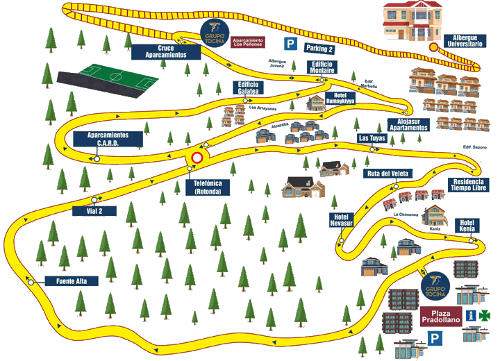 sierra nevada urban-buses map