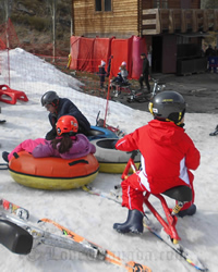 rent sleds in sierra nevada next to to sledging area
