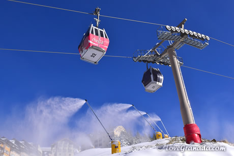 snow sparing near ski lifts