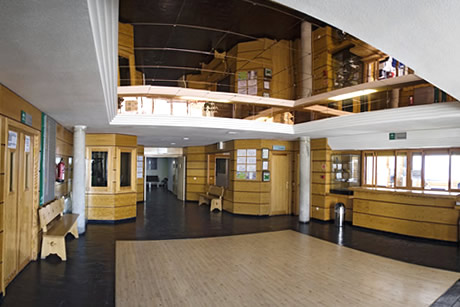 youth hostel hall in sierra nevada