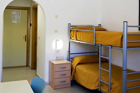 one of the rooms in youth hostel