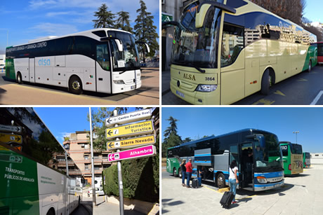 buses that go to granada in the airport