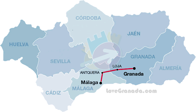 granada malaga train route map
