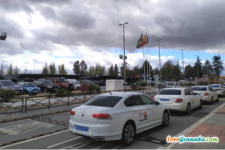 serveral taxis parked at granada aiport