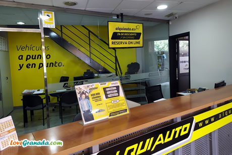 interior of the office of car rent alquiauto