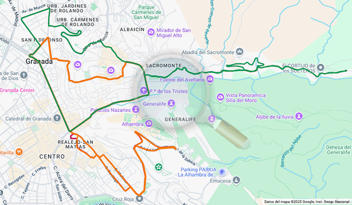 all routes of granada buses