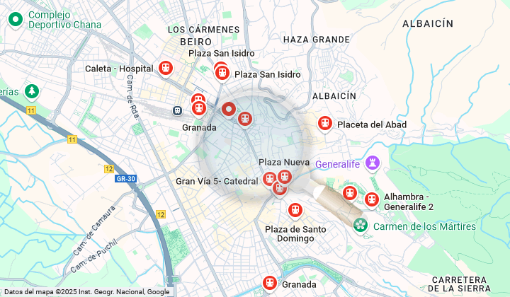 granada buses how reach destination map