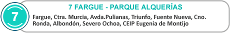 linea 7, fargue parque alquerías
