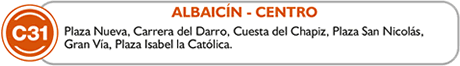 route 31, albaicin, centro