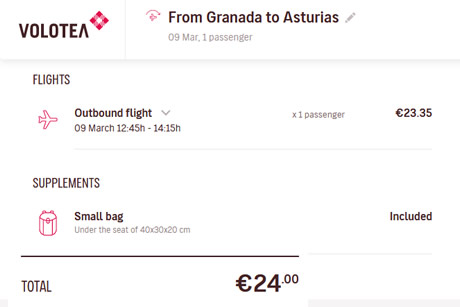 granada volotea ticket