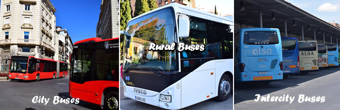 city, rural and intercity buses