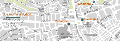 how to get to the alhambra fron granada train and bus stations