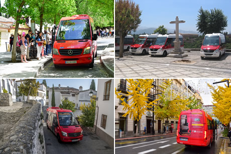 varios types of alhambra buses