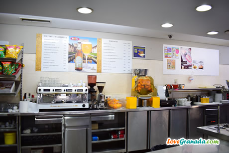 restaurant in the bus station of granada