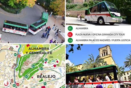 tourist train in various places of granada